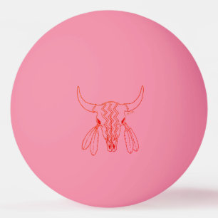 Rode Ghost Dance Buffalo 1 ster gloeien pingpongba Pingpongbal