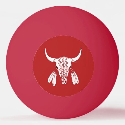 Rode Ghost Dance Buffalo rood 1 ster pingpongbal (Voorkant)