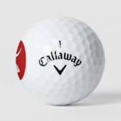 Rode Ghost Dance Buffalo Warbird-golfballen Golfballen (Logo)