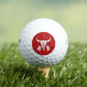 Rode Ghost Dance Buffalo Warbird-golfballen Golfballen (Insitu Shirt)