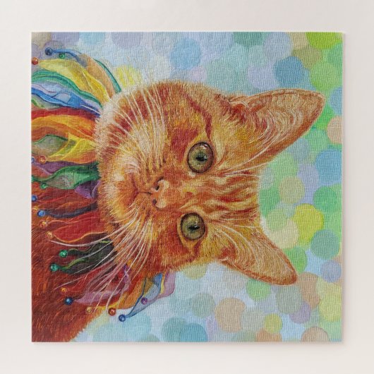 Rode Ginger Cat Puzzel (Horizontaal)