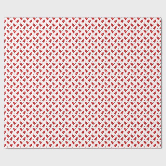 Rode Gingerman Moderne Kerstmis Cadeaupapier (Vlak)