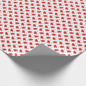 Rode Gingerman Moderne Kerstmis Cadeaupapier (Hoek)