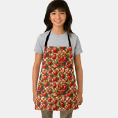 Rode Gingham aardbei naadloos patroon Schort (Insitu)