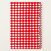 Rode Gingham Aardbei Persoonlijke Recept Notitieboek (Achterkant)