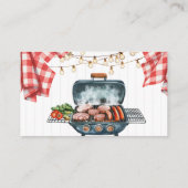 Rode Gingham Baby-Q Luier Raffle Ticket Informatiekaartje (Achterkant)