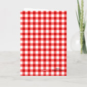 Rode Gingham Ballonnen Kinderen Verjaardagsgroet Kaart (Achterkant)