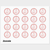 Rode Gingham Barbecue Baby-Q Baby Shower Sticker (Vel)