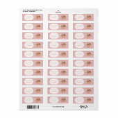 Rode Gingham Boho Appel Baby Shower Retouradres Etiket (Full Sheet)