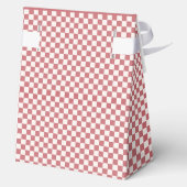 Rode Gingham Boho Appel Van Onze Ogen Baby Shower Bedankdoosjes (Achterkant)