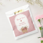 Rode Gingham Boho Appel Van Onze Ogen Baby Shower Bedankzakje (Gezegeld)