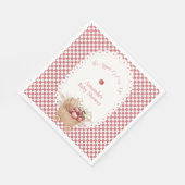 Rode Gingham Boho Appel Van Onze Ogen Baby Shower Servet (Hoek)