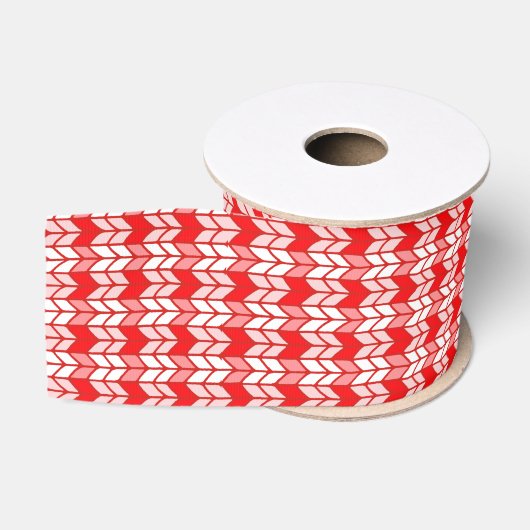RODE GINGHAM BREI 3" Bredere Grosgrain Lint (Spoel)