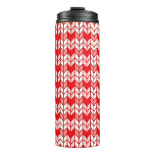 RODE GINGHAM BREI Thermische Tumbler Thermosbeker