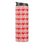 RODE GINGHAM BREI Thermische Tumbler Thermosbeker (Geroteerd rechts)