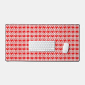 RODE GINGHAM BREISEL Bureaublad Onderlegger Bureaumat (Keyboard & Muis)