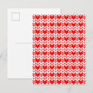 RODE GINGHAM BREISEL Postkaart / Verticaal Feestdagenkaart
