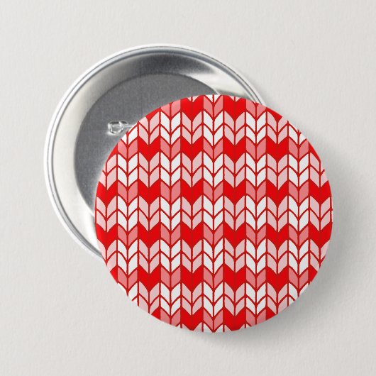 RODE GINGHAM BREISEL Rondje Met Knoop Ronde Button 7,6 Cm (Voorkant /achterkant)