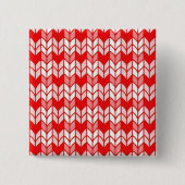RODE GINGHAM BREISEL Vierkante Speld Knoop Button 5,1 Cm (Voorkant)