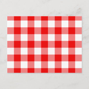 Rode Gingham Briefkaart