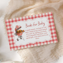Rode Gingham Burger BBQ Baby Shower Boeken Voor Ba