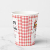 Rode Gingham Burger BBQ Baby Shower Papieren Beker (Rechts)
