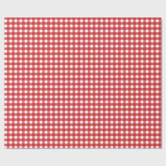 Rode gingham cadeaupapier (Vlak)