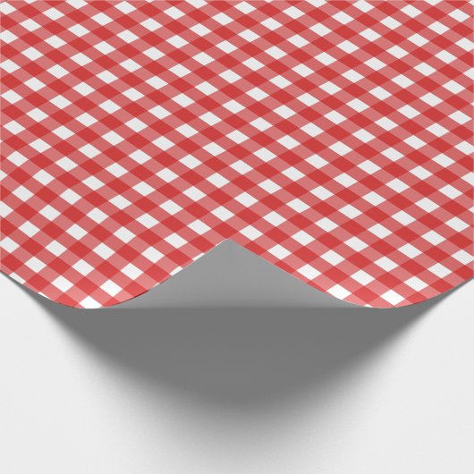 Rode gingham cadeaupapier (Hoek)
