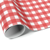 Rode gingham cadeaupapier (Rol Hoek)