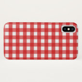 Rode gingham Case-Mate iPhone case (Achterkant (horizontaal))