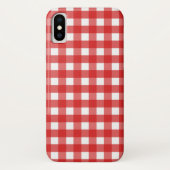 Rode gingham Case-Mate iPhone case (Achterkant)