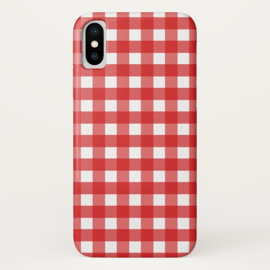 Rode gingham Case-Mate iPhone case (Achterkant)