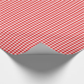 Rode gingham check cadeaupapier (Hoek)