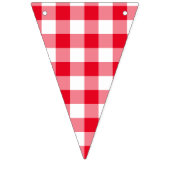 Rode Gingham Country Bruiloft Vlaggetjes (Tweede vlag)