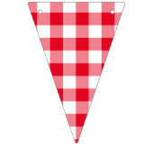 Rode Gingham Country Bruiloft Vlaggetjes (Eerste vlag)