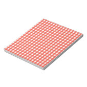 Rode Gingham Geruite Stof Notitieblok (Linkerzijde)