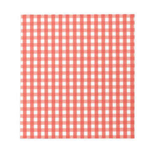 Rode Gingham Geruite Stof Notitieblok