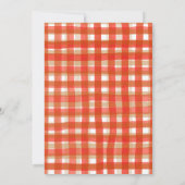 Rode Gingham Hart Schattig Schatje Baby Shower Kaart (Achterkant)
