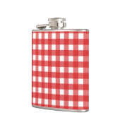 Rode gingham heupfles (Links)