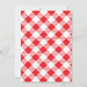 Rode Gingham I Do BBQ Bruidsmeisjardij Invitatie Kaart (Achterkant)