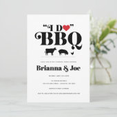 Rode Gingham I Do BBQ Oefendinersdiner Uitnodiging (Staand voorkant)