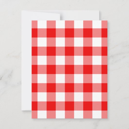 Rode Gingham Kaart (Voorkant)