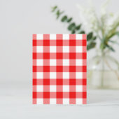 Rode Gingham Kaart (Staand voorkant)