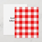 Rode Gingham Kaart (Voorkant / Achterkant)