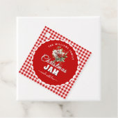 Rode Gingham Kerst Jam Hangtag Bedankjes Labels (In situ)