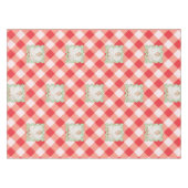 Rode Gingham Kerstmis Douane Foto Tafelkleed (Voorkant (Horizontaal))