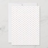 Rode Gingham Lint Frame Vintage Kaart (Achterkant)