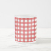 Rode gingham matglas koffiemok (Center)