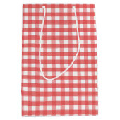 Rode Gingham Medium Cadeauzakje (Voorkant)
