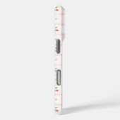 Rode Gingham met Kersen en Strikken met Monogram Case-Mate iPhone Case (Achterkant / Rechts)